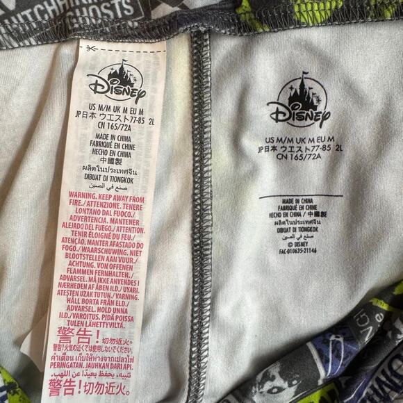 Disney Haunted Mansion Leggings M Black Green Purple Ghosts Halloween Spooky - Picture 5 of 6